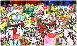 The Kroak Megapedal  - a monster Custom Shop pedal by VFE - Graphics by Nigel Honney-Bayes