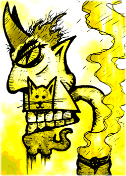 Original artwork for the Klaus Kroak Project - Catmanchin
